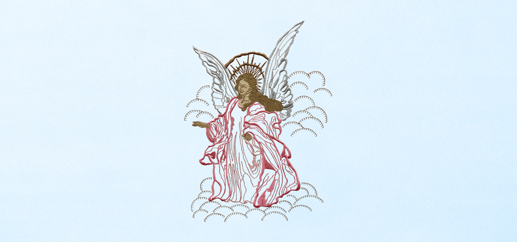 African American Angel Blue Faux